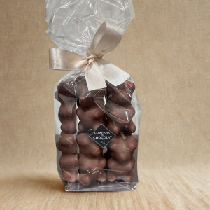 Sachet ourson en chocolat noir ou lait "CLUIZEL"