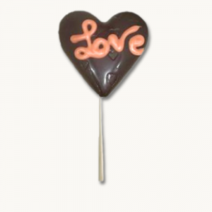 Sucette en chocolat LOVE - Boutique de chocolat à Montpellier, livraison dans toute la france