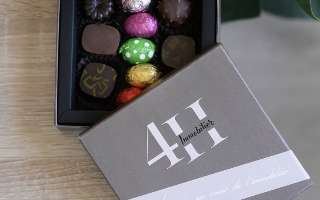 Boîte de chocolats personnalisés à votre image - entreprise chocolat, montpellier