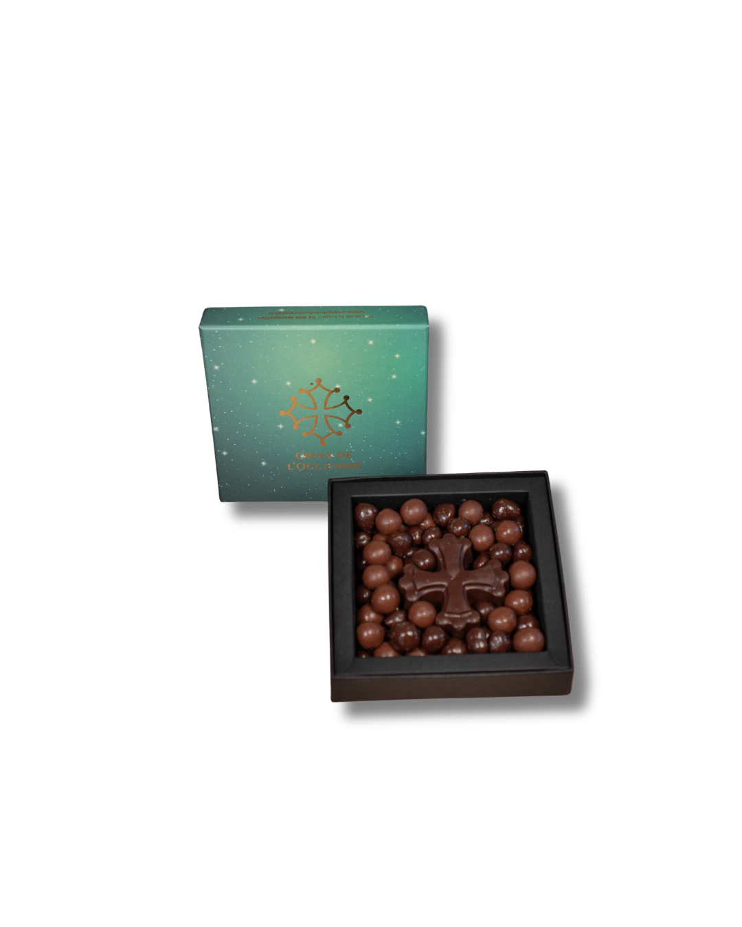 Product image of Coffret Croix d’Occitanie – Chocolat Noir Praliné à l’Ancienne